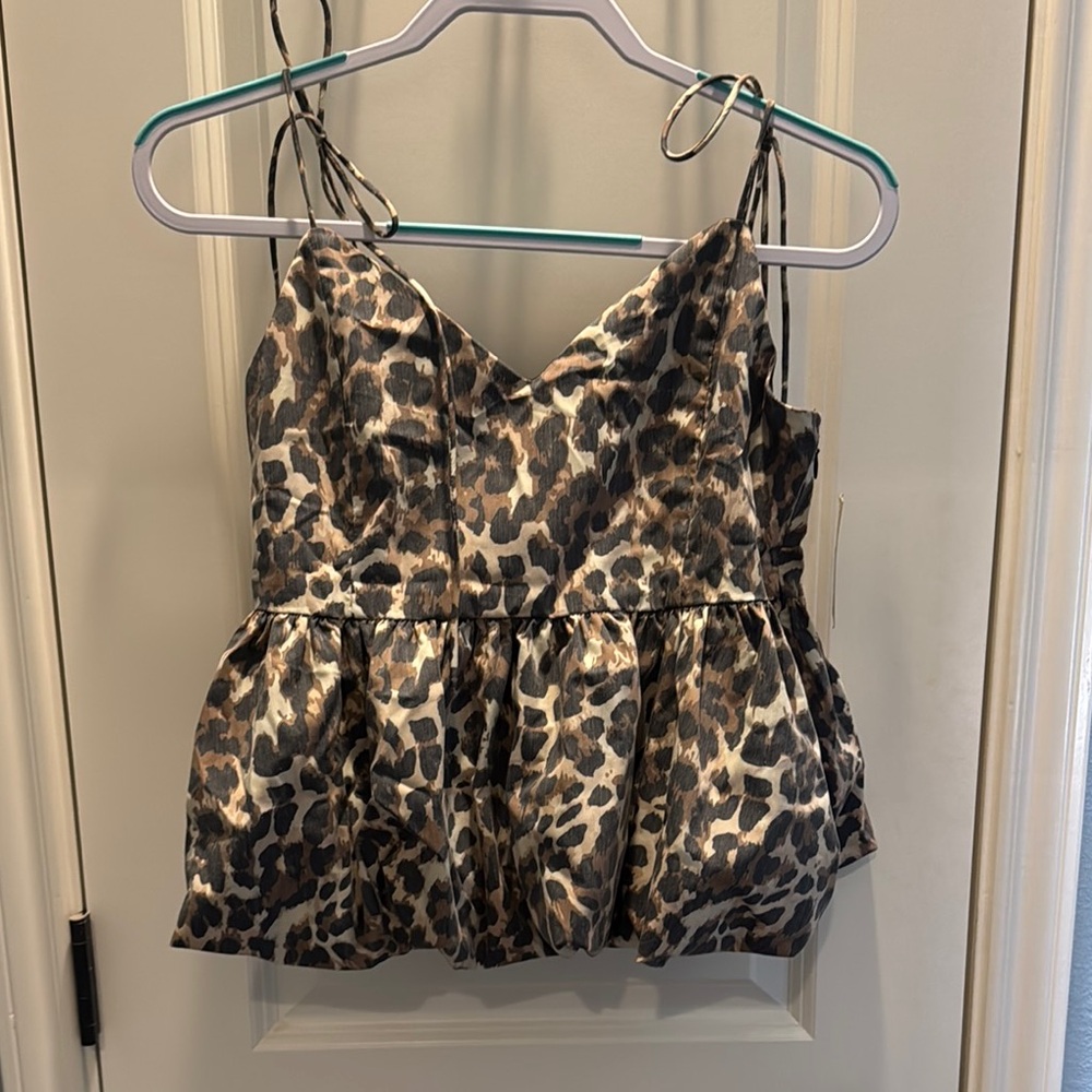 Leopard Bubble Top